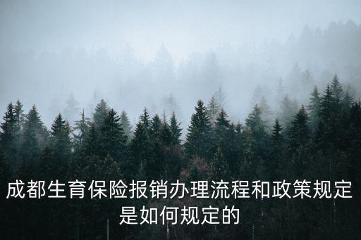 成都生育保險報銷辦理流程和政策規定是如何規定的
