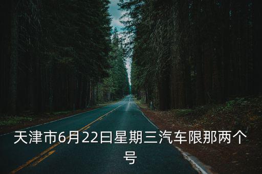 天津市6月22曰星期三汽車限那兩個號