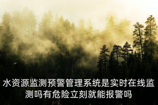 水資源監測預警管理系統是實時在線監測嗎有危險立刻就能報警嗎