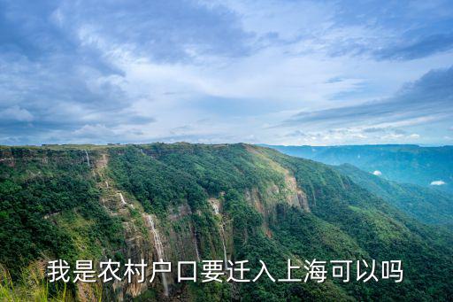 農(nóng)業(yè)戶口為何不能落戶上海，我是農(nóng)村戶口要遷入上海可以嗎