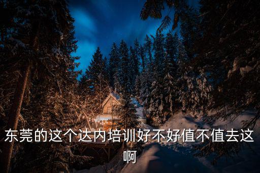東莞的這個達內培訓好不好值不值去這啊