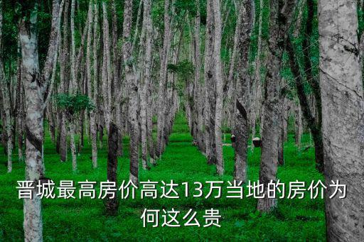 晉城最高房?jī)r(jià)高達(dá)13萬(wàn)當(dāng)?shù)氐姆績(jī)r(jià)為何這么貴