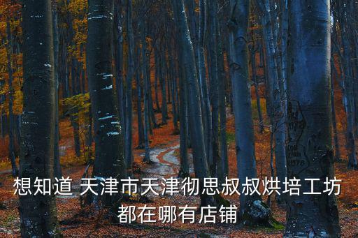 想知道 天津市天津徹思叔叔烘培工坊都在哪有店鋪
