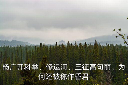 大隋之昏君楊廣,隋煬帝楊廣弒父做皇帝為何被稱作昏君?