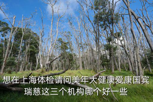 想在上海體檢請問美年大健康愛康國賓瑞慈這三個機構哪個好一些