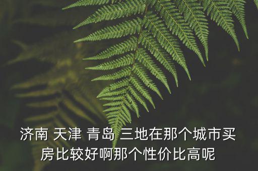 濟南 天津 青島 三地在那個城市買房比較好啊那個性價比高呢