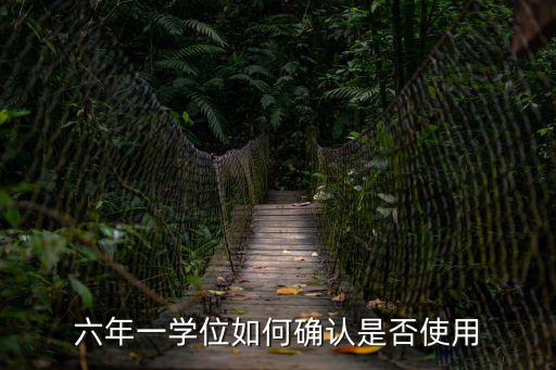 六年一學位如何確認是否使用
