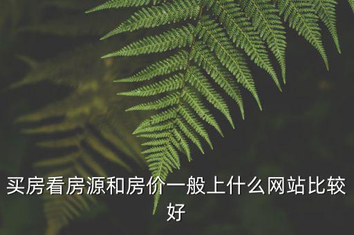 買房看房源和房價一般上什么網站比較好