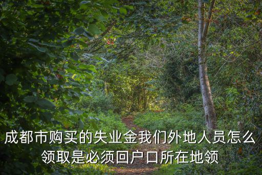 成都市失業(yè)補助金填住址，成都市購買的失業(yè)金我們外地人員怎么領(lǐng)取是必須回戶口所在地領(lǐng)