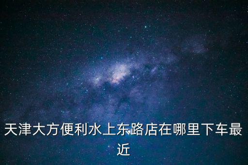 天津大方便利水上東路店在哪里下車最近