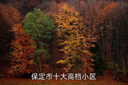 保定市十大高檔小區(qū)