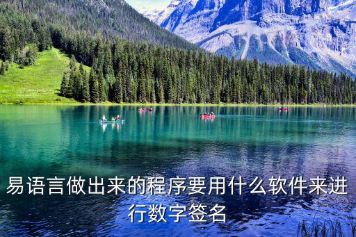 易語(yǔ)言做出來(lái)的程序要用什么軟件來(lái)進(jìn)行數(shù)字簽名