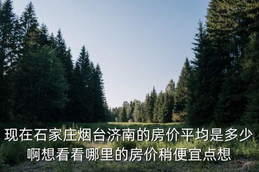石家莊和煙臺哪個房價高，現在石家莊煙臺濟南的房價平均是多少啊想看看哪里的房價稍便宜點想