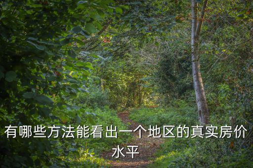 有哪些方法能看出一個地區的真實房價水平