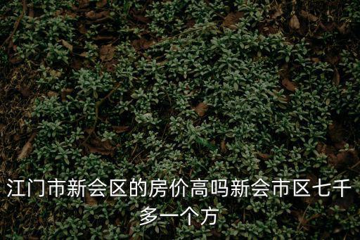 江門市新會區的房價高嗎新會市區七千多一個方