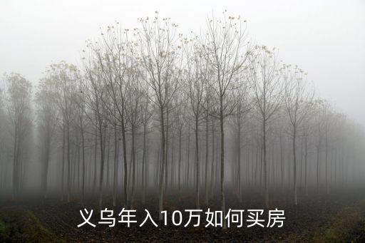 義烏年入10萬如何買房