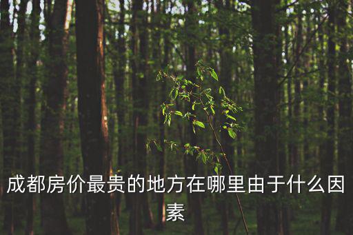 成都房價最貴的地方在哪里由于什么因素