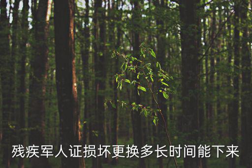 殘疾軍人證損壞更換多長時間能下來