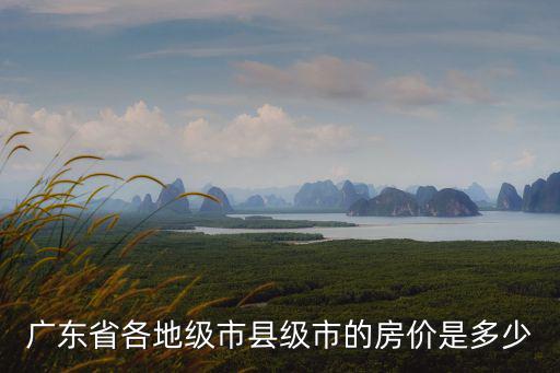 廣東省各地級(jí)市縣級(jí)市的房?jī)r(jià)是多少