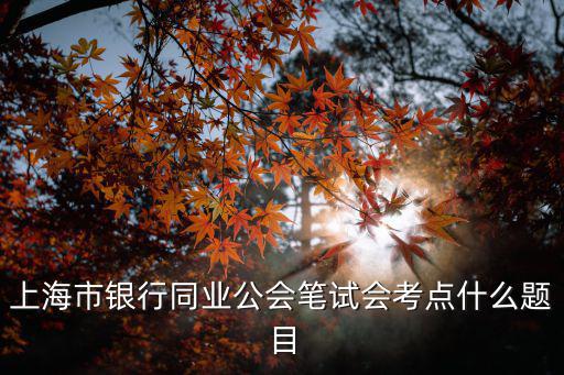 上海市銀行同業公會筆試會考點什么題目