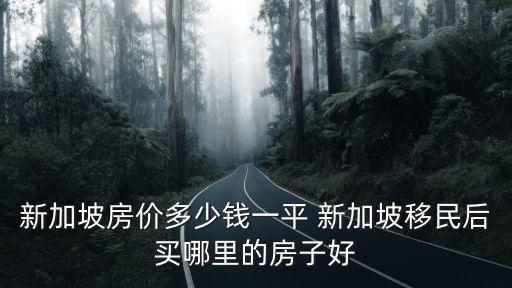新加坡房價多少錢一平 新加坡移民后買哪里的房子好