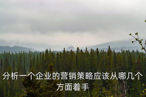 分析一個企業的營銷策略應該從哪幾個方面著手