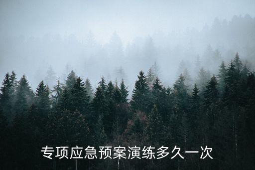 專項應急預案演練多久一次