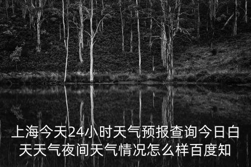 上海今天24小時天氣預報查詢今日白天天氣夜間天氣情況怎么樣百度知