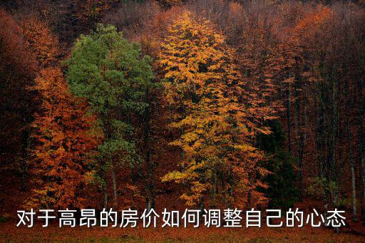 對于高昂的房價如何調整自己的心態