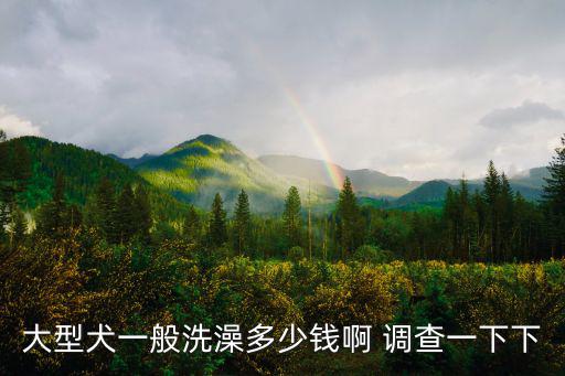大型犬一般洗澡多少錢啊 調(diào)查一下下