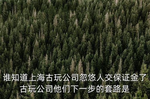 誰知道上海古玩公司忽悠人交保證金了古玩公司他們下一步的套路是