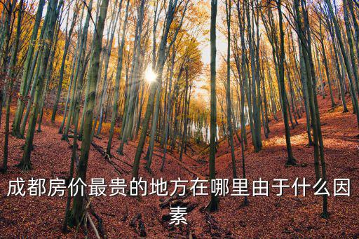 成都房價最貴的地方在哪里由于什么因素