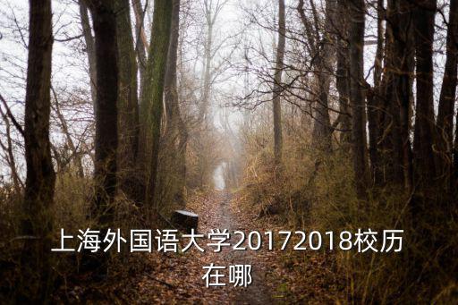 上海外國(guó)語大學(xué)20172018校歷在哪