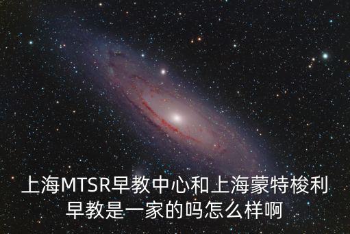 上海MTSR早教中心和上海蒙特梭利早教是一家的嗎怎么樣啊