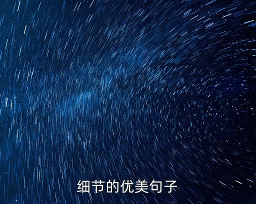 細(xì)節(jié)的優(yōu)美句子