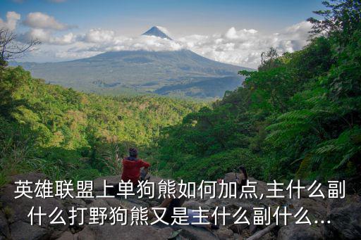 英雄聯(lián)盟上單狗熊如何加點,主什么副什么打野狗熊又是主什么副什么...