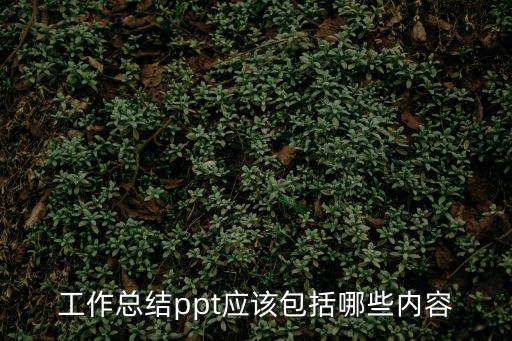 工作總結(jié)ppt應(yīng)該包括哪些內(nèi)容