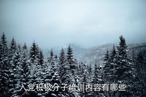 入黨積極分子培訓(xùn)內(nèi)容有哪些