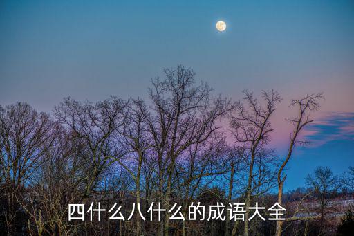四什么八什么的成語大全