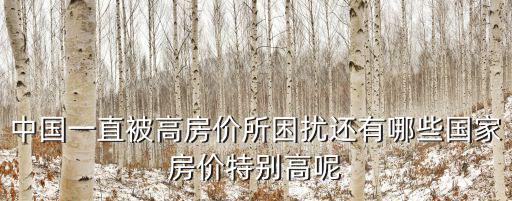 全球房價最貴哪個國家，中國一直被高房價所困擾還有哪些國家房價特別高呢