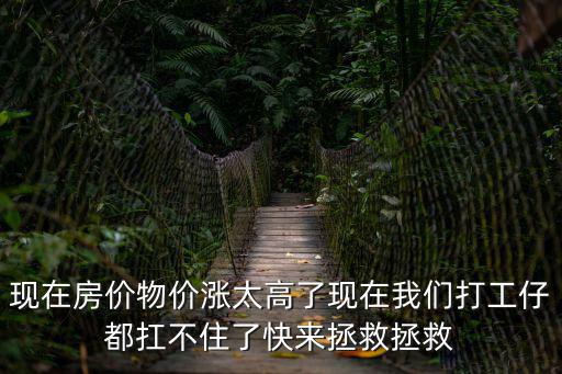 現(xiàn)在房價(jià)物價(jià)漲太高了現(xiàn)在我們打工仔都扛不住了快來拯救拯救