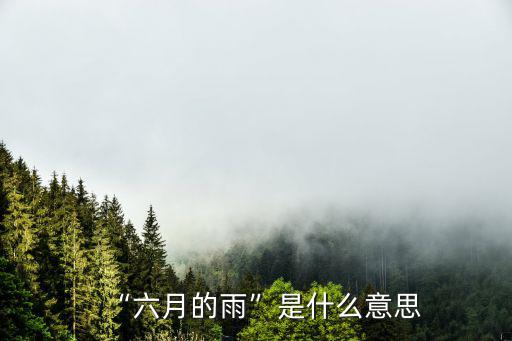“六月的雨”是什么意思