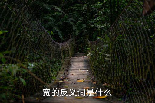 寬的反義詞是什么