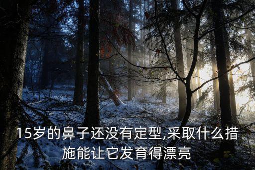 15歲的鼻子還沒有定型,采取什么措施能讓它發育得漂亮