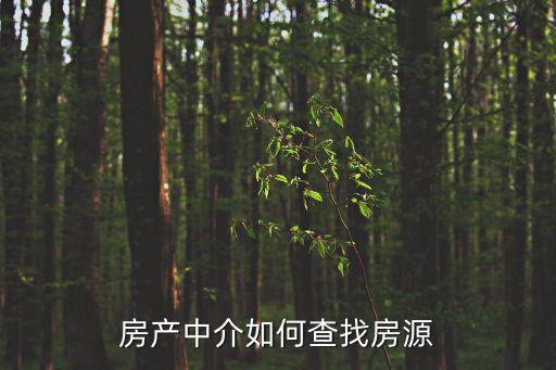房產中介如何查找房源