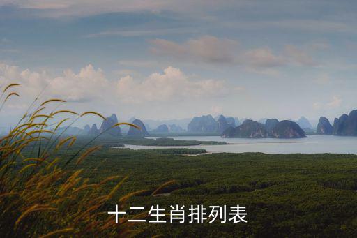 十二生肖排列表