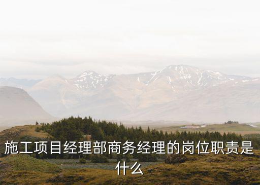 商務(wù)經(jīng)理崗位職責(zé),施工項(xiàng)目經(jīng)理部商務(wù)經(jīng)理的崗位職責(zé)是什么
