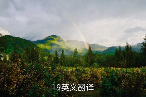 19英文翻譯
