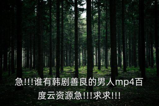 善良的男人韓劇,韓劇《善良的男人》大結(jié)局