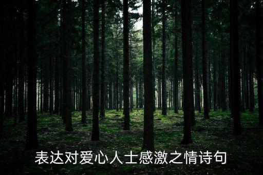 表達對愛心人士感激之情詩句